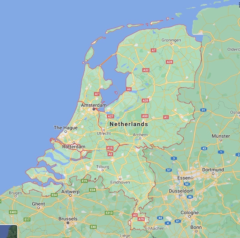 netherlands travel advisory map